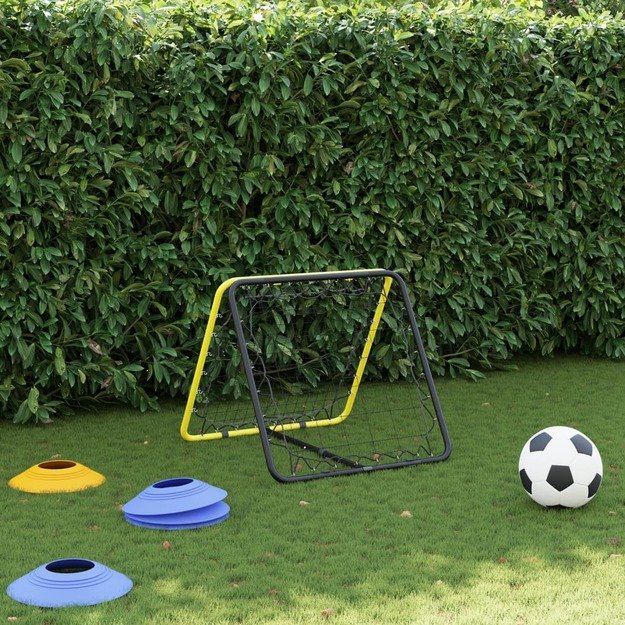 Futbolo kamuolio atšokimo sienelė, geltona ir juoda, plienas