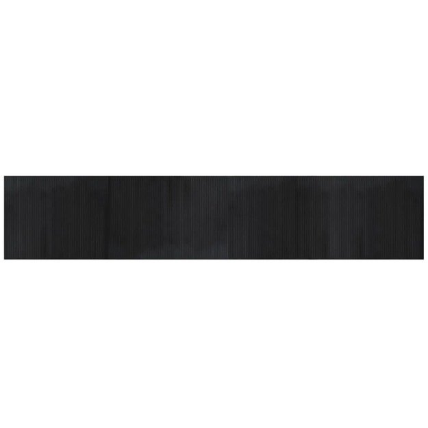 Kilimas, juodos spalvos, 80x400cm, bambukas, stačiakampis