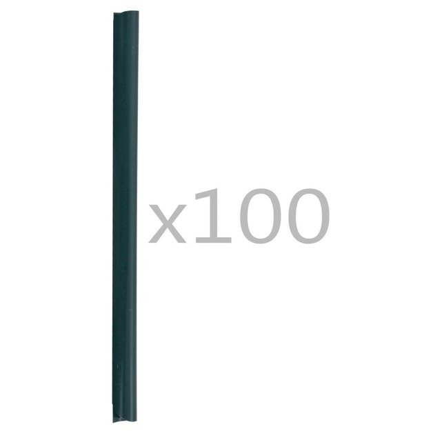 Tvoros juostų laikikliai, 100vnt., žalios spalvos, pvc