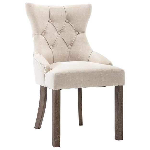 Valgomojo kėdės, 4vnt., smėlio spalvos, audinys (2x287945)