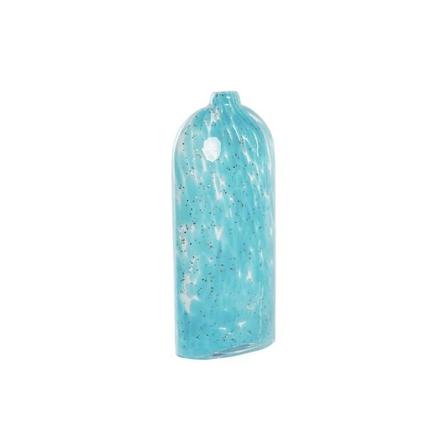 Vaza DKD Home Decor 12,5 x 6,5 x 28 cm Stiklas Mėlyna Viduržemio
