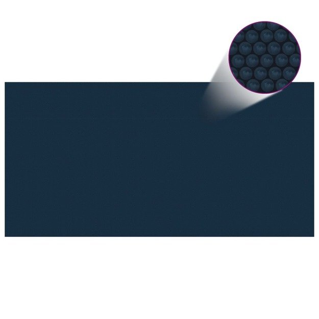 Saulę sugerianti baseino plėvelė, juoda/mėlyna, 400x200cm, pe