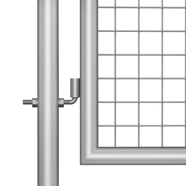 Sodo vartai, sidabrinės sp., 105x125cm, galvanizuotas plienas