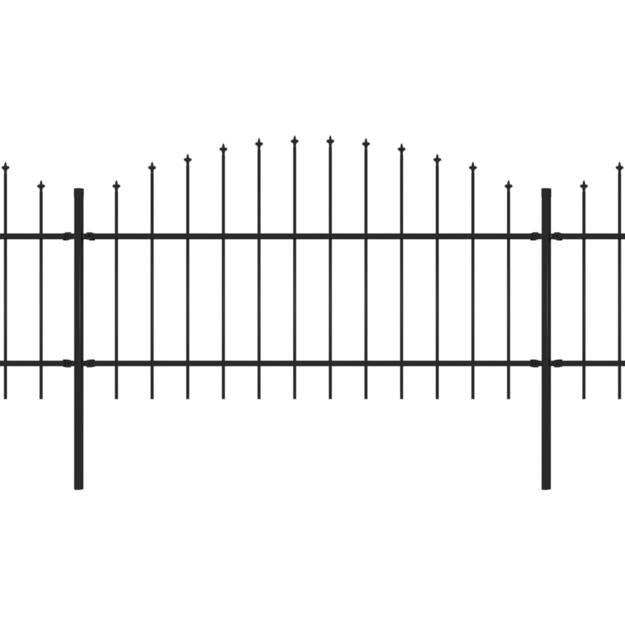 Sodo tvora su iečių viršug., juoda, (1-1,25)x11,9m, plienas