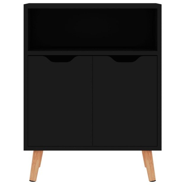 Šoninė spintelė, juodos spalvos, 60x30x72cm, apdirbta mediena