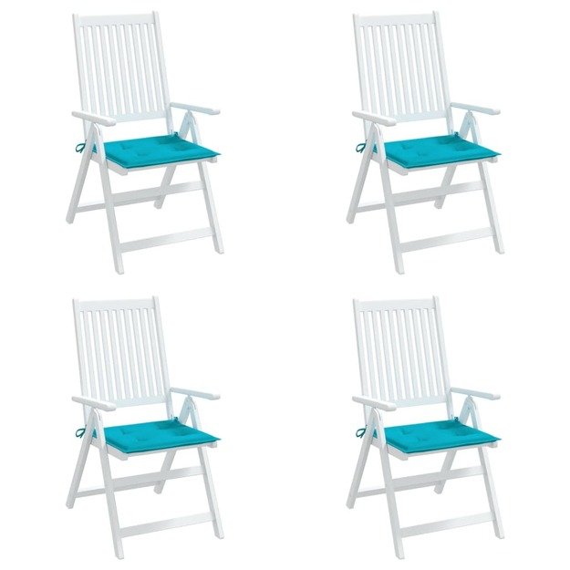 Kėdės pagalvėlės, 4vnt., turkio spalvos, 40x40x3cm, audinys