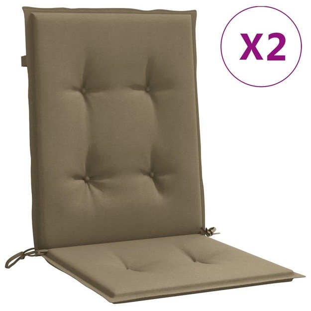 Kėdės pagalvėlės, 2vnt., taupe, 100x50x4cm, audinys