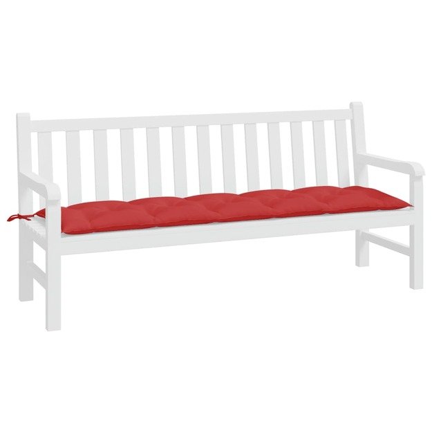 Sodo suoliuko pagalvėlė, raudonos spalvos, 180x50x7cm, audinys