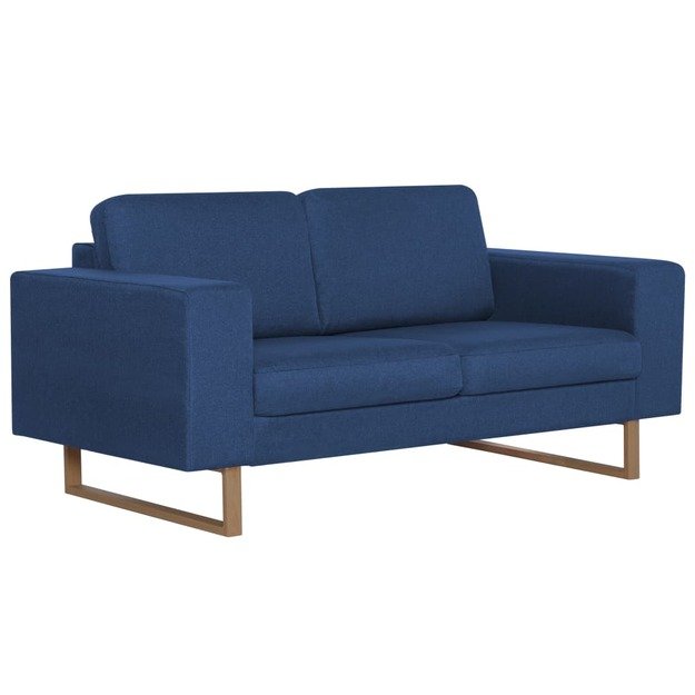 Dvivietė sofa, mėlyna, audinys