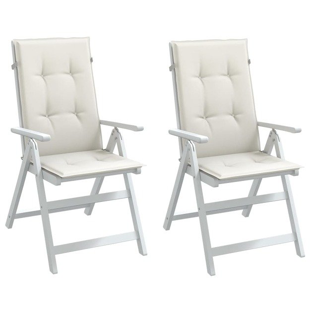 Kėdės pagalvėlės, 2vnt., kreminės, 120x50x4cm, audinys