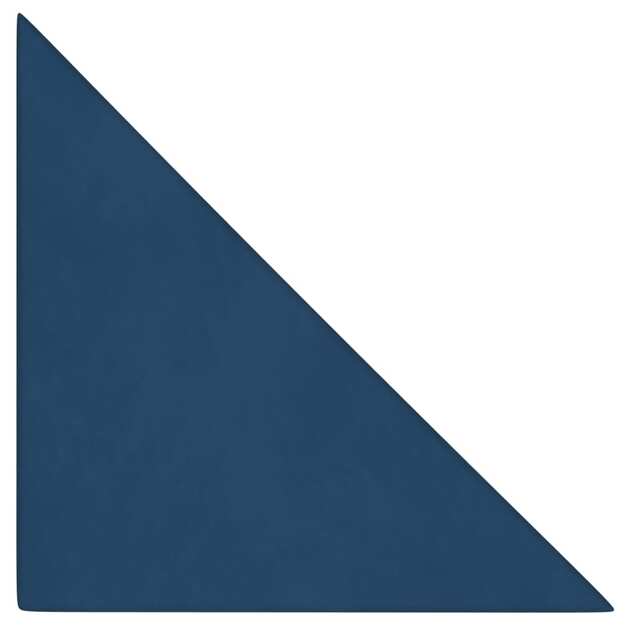 Sienų plokštės, 12vnt., mėlynos, 30x30cm, aksomas, 0,54m²