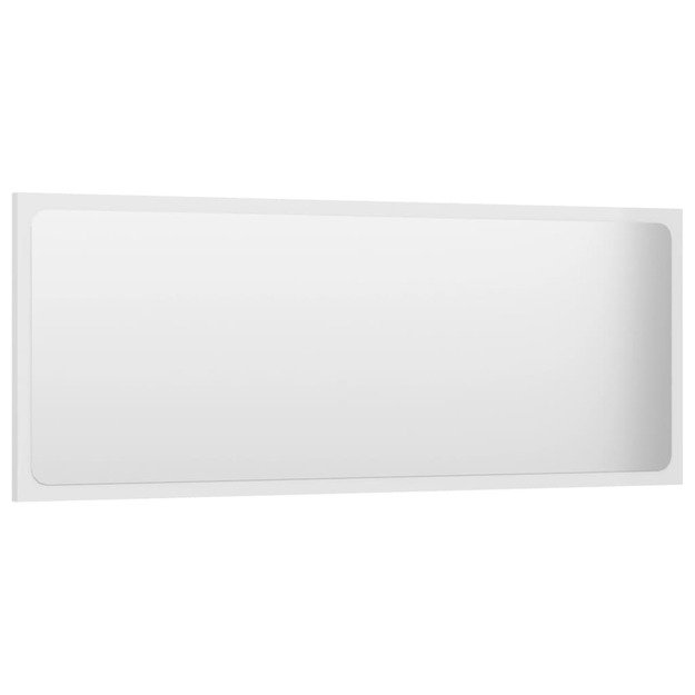 Vonios kambario veidrodis, baltas, 100x1,5x37cm, mediena