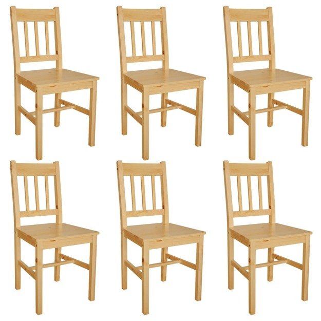 Valgomojo kėdės, 6vnt., pušies mediena