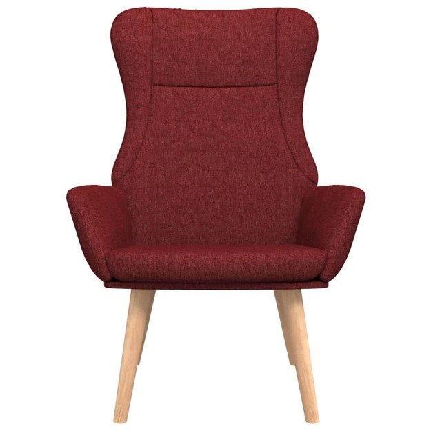 Poilsio kėdė, raudonojo vyno spalvos, audinys