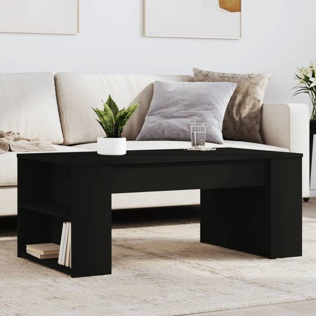 Kavos staliukas, juodos spalvos, 102x55x42cm, apdirbta mediena