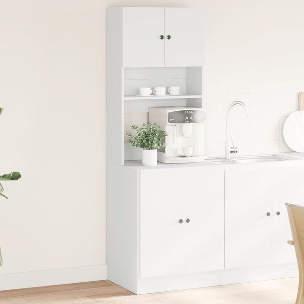 Virtuvės spintelė, balta, 60x50x180cm, apdirbta mediena