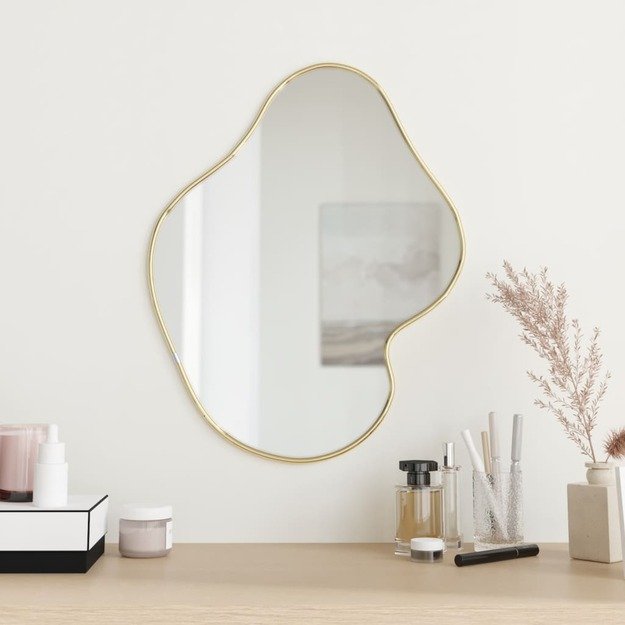 Sieninis veidrodis, auksinės spalvos, 50x40cm