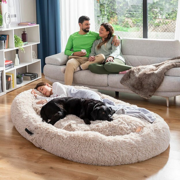 Žmogaus dydžio šuns guolis | Human Dog Bed XXL InnovaGoods Beige