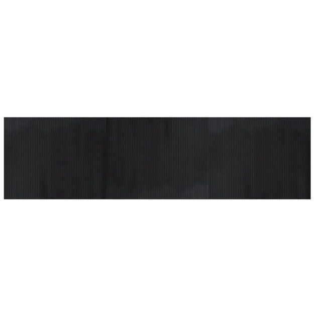 Kilimas, juodos spalvos, 80x300cm, bambukas, stačiakampis