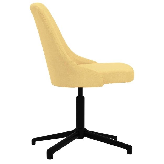 Pasukama valgomojo kėdė, geltonos spalvos, audinys