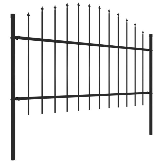 Sodo tvora su iečių viršug., juoda, (1-1,25)x15,3m, plienas