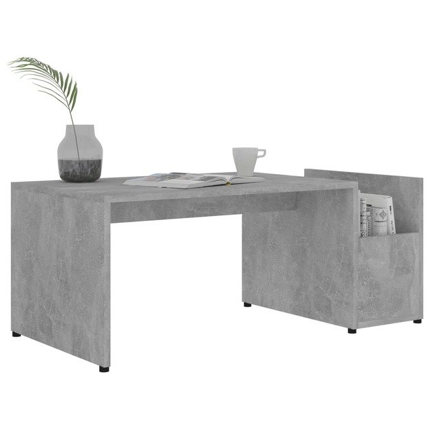 Kavos staliukas, betono pilkos spalvos, 90x45x35cm, mdp