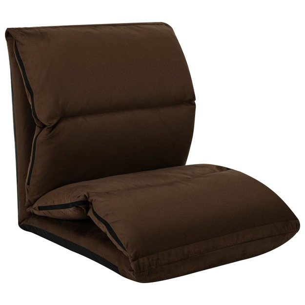 Sulankstomas čiužinukas-kėdė, rudos spalvos, mikropluoštas
