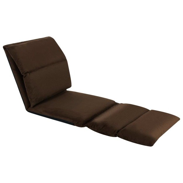 Sulankstomas čiužinukas-kėdė, rudos spalvos, mikropluoštas