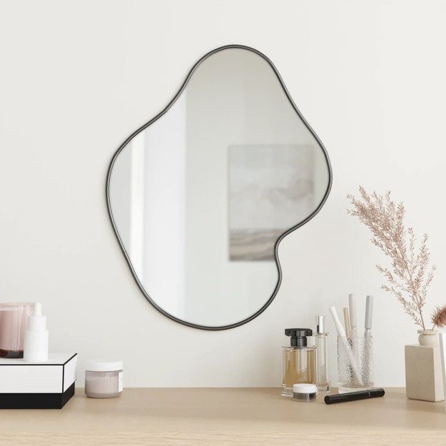 Sieninis veidrodis, juodos spalvos, 50x40cm