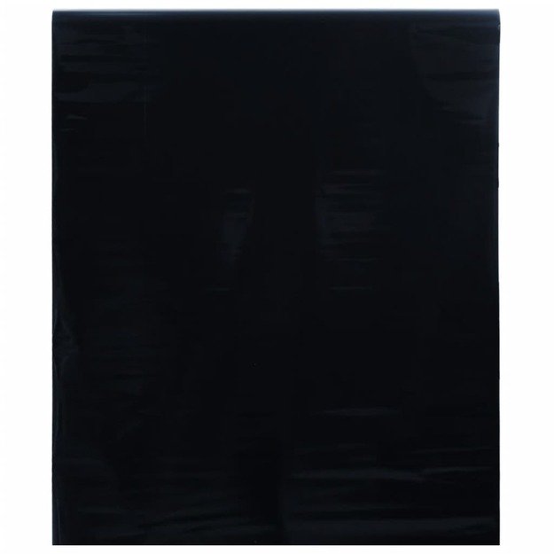 Langų plėvelė, juoda, 45x2000cm, pvc, statinė, matinė