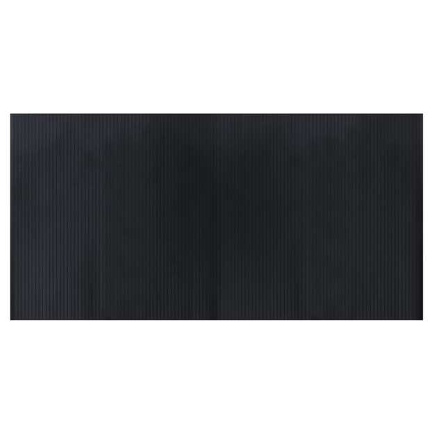 Kilimas, juodos spalvos, 100x200cm, bambukas, stačiakampis