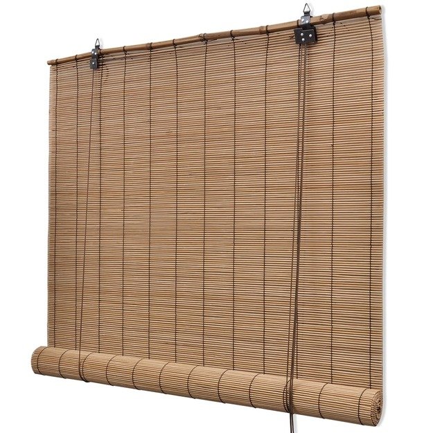 Roletai, 2vnt., rudos spalvos, 150x220cm, bambukas