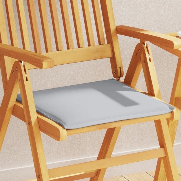 Sodo sėdynių pagalvėlės, 4vnt., pilka, 45x45x2cm, kvadratinės