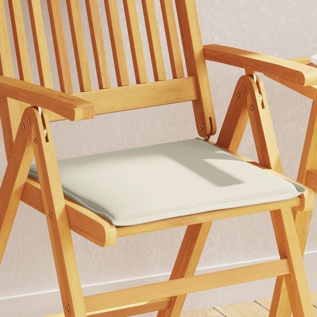 Sodo sėdynių pagalvėlės, 4vnt., kreminė, 45x45x2cm, kvadratinės