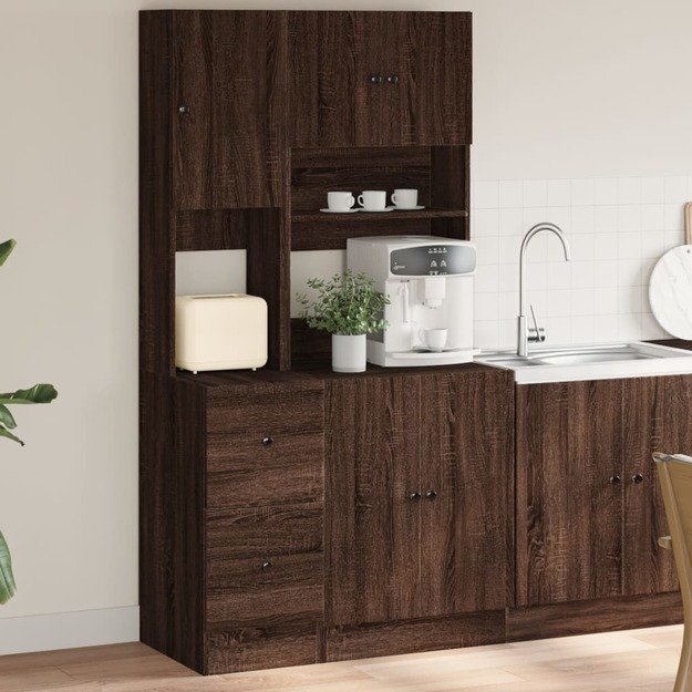 Virtuvės spintelė, ruda ąžuolo, 95x50x180cm, apdirbta mediena