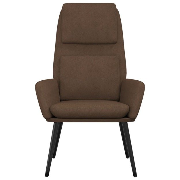Poilsio kėdė, rudos spalvos, audinys