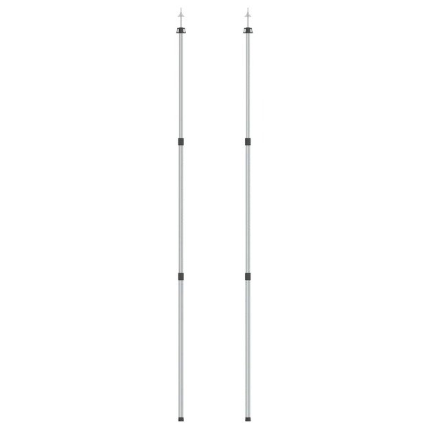 Teleskopiniai brezento strypai, 2vnt., 102-260cm, aliuminis