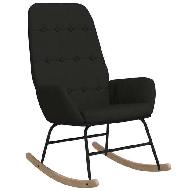 Supama kėdė, juodos spalvos, audinys
