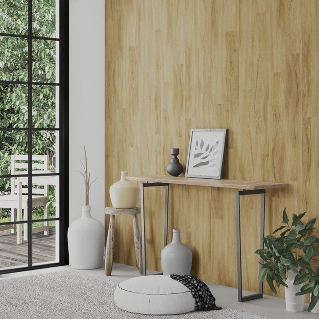 Sienų plokštės, rudos, 2,06m², pvc, medienos imitacijos