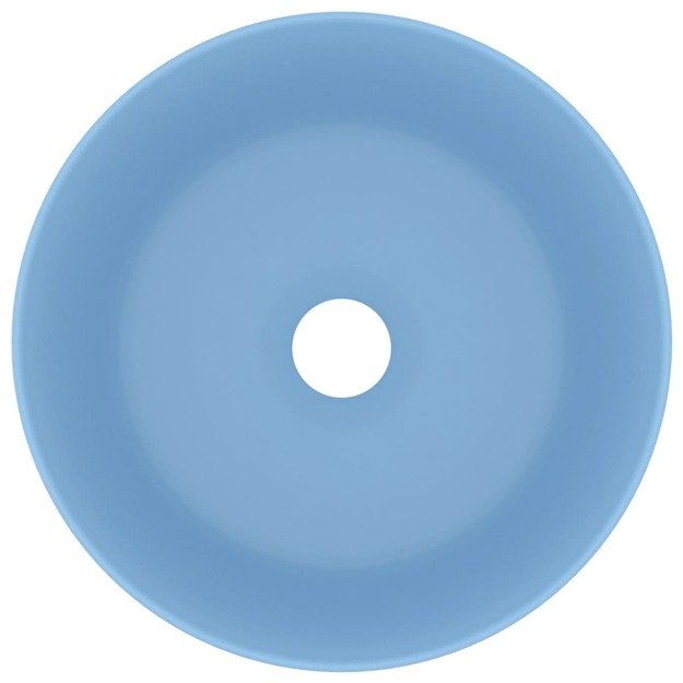 Prabangus praustuvas, matinis mėlynas, 40x15cm, keramika