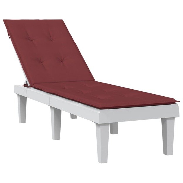 Terasos kėdės pagalvėlė, vyno raudonos spalvos, (75+105)x50x3cm