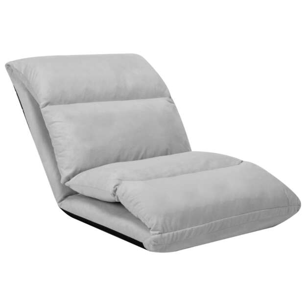 Sulankstomas čiužinukas-kėdė, šviesiai pilkas, mikropluoštas