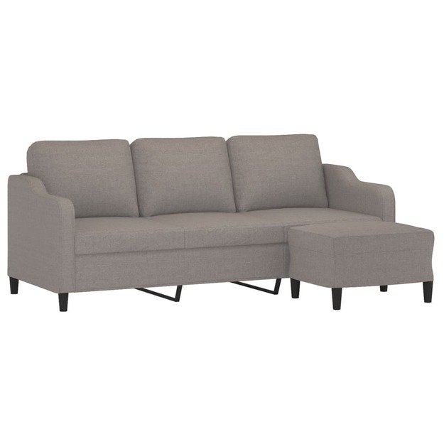 Trivietė sofa su pakoja, taupe spalvos, 180cm, audinys