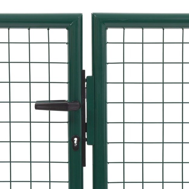 Sodo vartai, žalios sp., 350x100cm, plienas