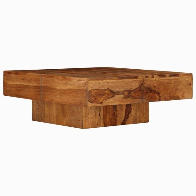 Kavos staliukas, 80x80x30cm, akacijos medienos masyvas