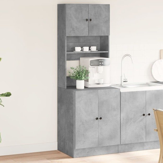 Virtuvės spintelė, betono pilka, 60x50x180cm, apdirbta mediena