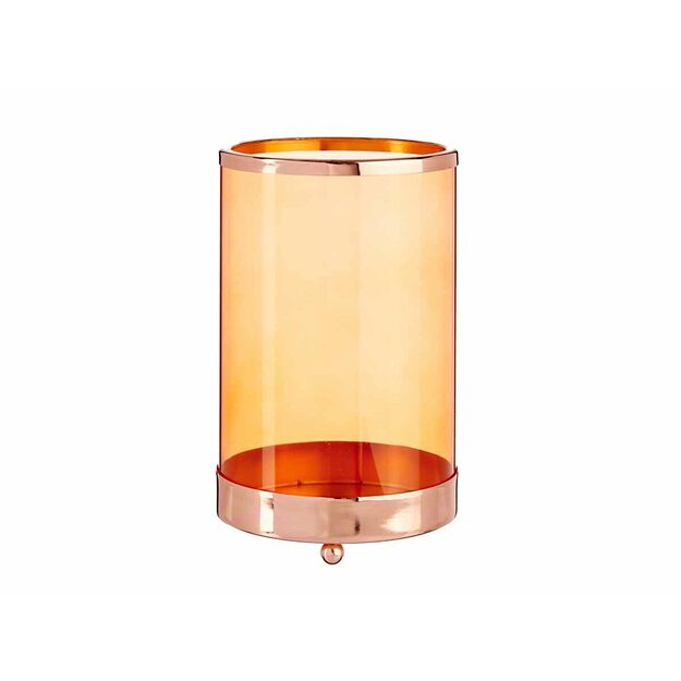 Žvakidė Varinis Gintaras Cilindras 12,2 x 19,5 x 12,2 cm Metalinis stiklas