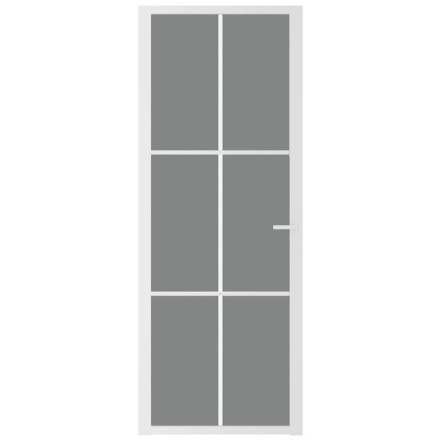 Vidaus durys, baltos, 76x201,5cm, esg stiklas ir aliuminis