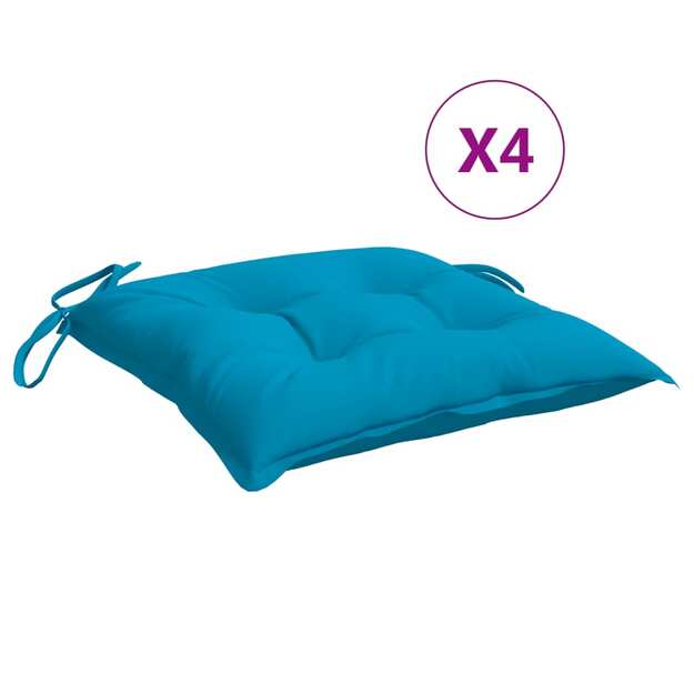 Palečių pagalvėlės, 4vnt., šviesiai mėlynos, 50x50x7cm, audinys