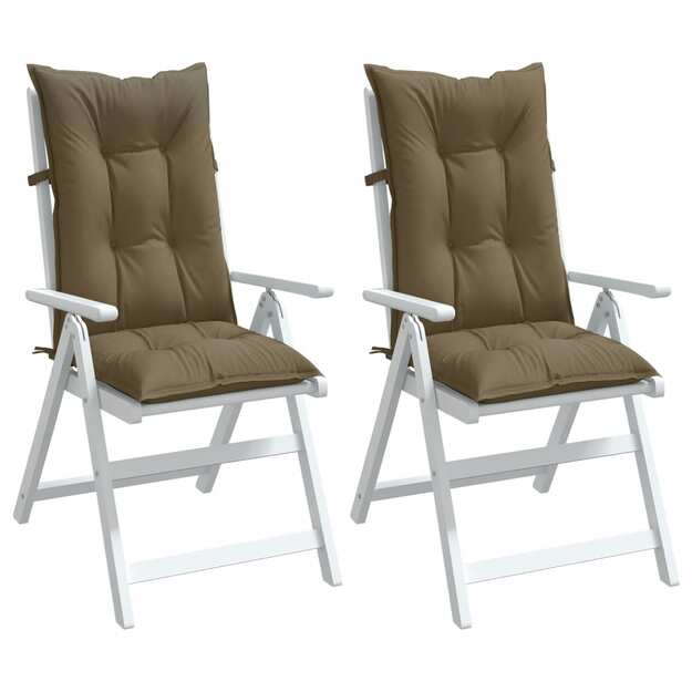 Kėdės pagalvėlės, 2vnt., taupe, 120x50x7cm, audinys